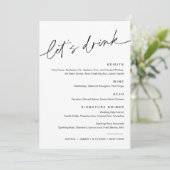 Carte de menu cocktail EVERLEIGH Mariage (Debout devant)