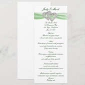 Carte de menu Coeurs de chaux personnalisés (Devant / Derrière)