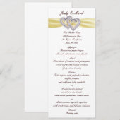 Carte de menu Coeurs de citron personnalisés (Devant / Derrière)