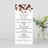 Carte de menu Confetti Glamour Moderne en Bronze C (Debout devant)