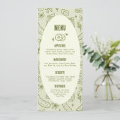 Carte de Menu Cornichon à l'Aneth (Debout devant)