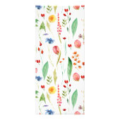 Carte de menu Couleur d'eau Fleur sauvage Fraction (Dos)