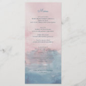 Carte de menu couleur rose et bleu (Devant)