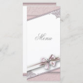 Carte de menu Croix rose (Devant / Derrière)