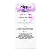 Carte de menu d'anniversaire de l'arc de lavande (Devant)