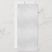 carte de menu d'anniversaire floraux roses argenté (Dos)