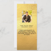 Carte de menu d'anniversaire Gold (Dos)