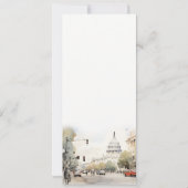 Carte de menu d'aquarelle minimale Washington DC (Dos)