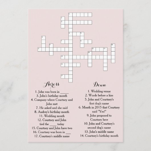 Carte de menu Davis + Harper (Devant)