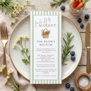 Carte de menu de Baby Shower de mariage Brunche de