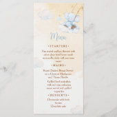 Carte de menu de Baby Shower Eléphant Bleu Nuages (Devant)
