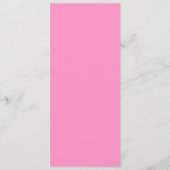 Carte de menu de Baby Shower Fille Ruban Gingham R (Dos)