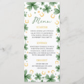 Carte de menu de Baby Shower "Lucky Charm" 4x9 (Devant)