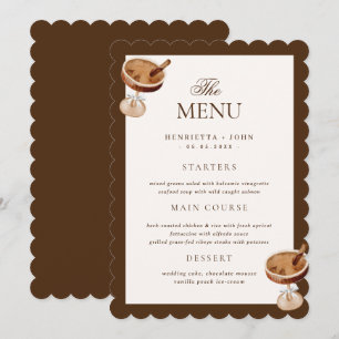 Carte de menu de Baby Shower pour Espresso 'Un peu