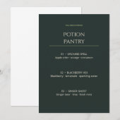 Carte de menu de boissons Halloween modifiable Pot (Devant / Derrière)