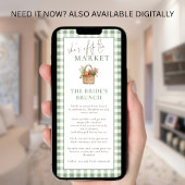 Carte de menu de brunch de marché pour mariage à c