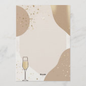 Carte de menu de brunch neutre – Minimaliste beige (Dos)