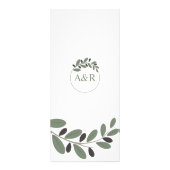 Carte de menu de charme méditerranéenne à la branc (Dos)