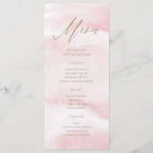 Carte de menu de dédicace de bébé à l'aquarelle ro (Dos)