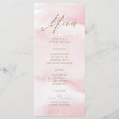 Carte de menu de dédicace de bébé à l'aquarelle ro (Devant)