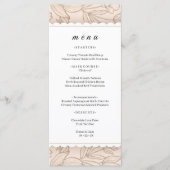 Carte de menu de dîner à bordure festonnée botaniq (Devant)