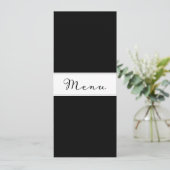 Carte de menu de dîner classique simple moderne no (Debout devant)