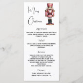 carte de menu de dîner de fête de Noël casse-noise (Devant)