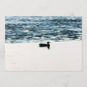 Carte de menu de dîner de l'étang de canard sauvag (Dos)