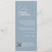 Carte de menu de dîner de mariage argenté Old Mone (Dos)