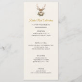 Carte de Menu de Dîner de Noël Élégant Rustique (Devant)