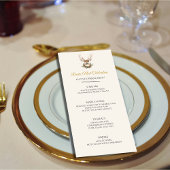 Carte de Menu de Dîner de Noël Élégant Rustique
