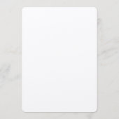 Carte de menu de dîner de répétition de mariage cô (Dos)