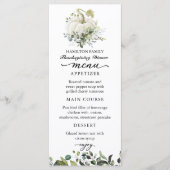 Carte de menu de dîner de Thanksgiving Citrouille (Devant)