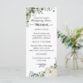 Carte de Menu de Dîner de Thanksgiving Citrouille  (Debout devant)