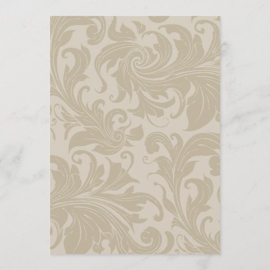 Carte de menu de dîner de thanksgiving de (Dos)