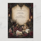 Carte de menu de dîner gothique (Devant)
