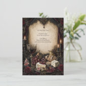 Carte de menu de dîner gothique (Debout devant)