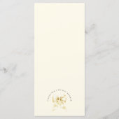 Carte de menu de douche de mariée Arc en or (Dos)