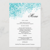 Carte de menu de douche légère Turquoise (Devant)