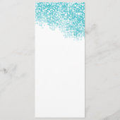 Carte de menu de douche légère Turquoise (Dos)