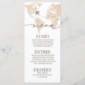 Carte de menu de douche pour aventure de voyage 4x (Devant)