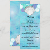 Carte de menu de fête d'anniversaire à écailles de (Devant / Derrière)