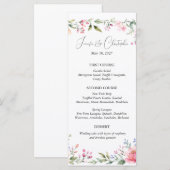 Carte de menu de jardin à l'aquarelle (Devant / Derrière)