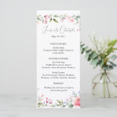 Carte de menu de jardin à l'aquarelle (Debout devant)