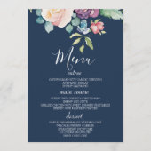 Carte de menu de la carte marine Mariage Floral Wa (Devant)