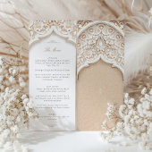 Carte de menu de la cérémonie Mariage islamique
