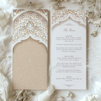 Carte de menu de la cérémonie Mariage islamique