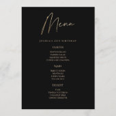 Carte de Menu de la Fête d'Anniversaire 21 ans Bla (Devant)