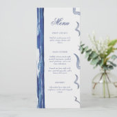 Carte de menu de la Fête des mariées de mer marine (Debout devant)