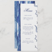 Carte de menu de la Fête des mariées de mer marine (Devant / Derrière)